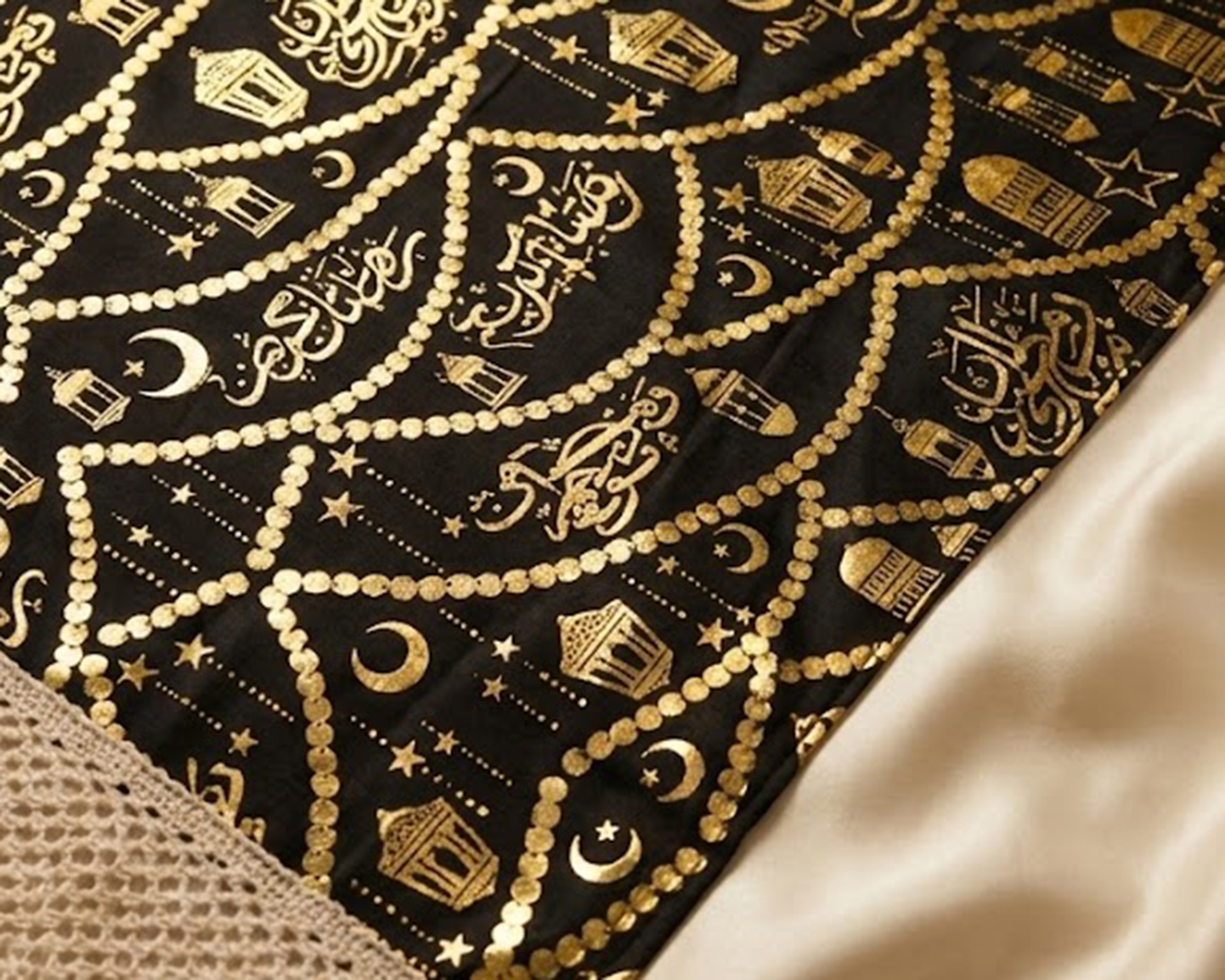 رانر مع 2 كفر كوشن بيج اسود - الصورة 6