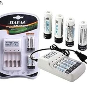 " شاحن بطاريات + مجموعة بطاريات"