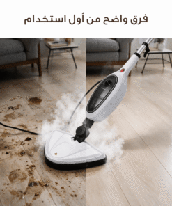 عرض مكنسه أرضيات و مساحه بالبخار كهربائيه محموله متعدده الوظائف 12*1 مع منظف و معقم شكل ورده هديه
