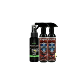 عرض قطعتين ملمع السيارة Shield Bright + سبراي تجديد تابلوه السيارة + رشاش ورشاش المياه 4 ف 1