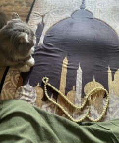 عرض مصلية مبطنة مانعة للانزلاق كبيرة+كرسى الصلاة