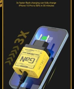 • شاحن USB-C بقوة 120 واط - شاحن سريع GaN مع تقنية PD