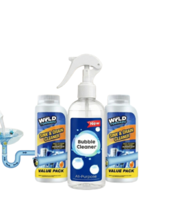 عرض اسبراي التنظيف الجبار Multipurpose Bubble Cleaner مع قطعتين مسحوق تسليك الأحواض