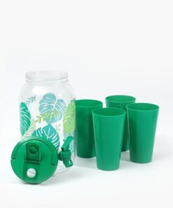 ديسبنسر العصير + 4 اكواب للعصير ديزاين Leaves 3,5 Liter