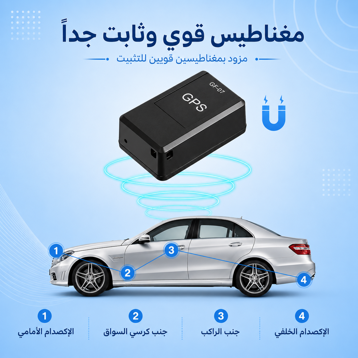 عرض Mini GPS Tracker + طقم صداد الابواب – رمادى