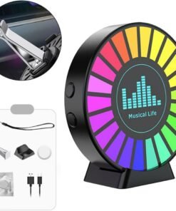 • فواحه RGB إضاءة USB تتفاعل مع الموسيقى متعدده الاستخدام