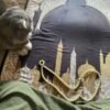 عرض مصلية مبطنة مانعة للانزلاق كبيرة+خاتم التسبيح الالكتروني مقاس 18