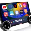 شاشة مشغل سيارة أندرويد 10.1 بوصة 4K بدقة 4/64GB يدعم CarPlay