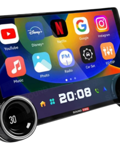 شاشة مشغل سيارة أندرويد 10.1 بوصة 4K بدقة 4/64GB يدعم CarPlay