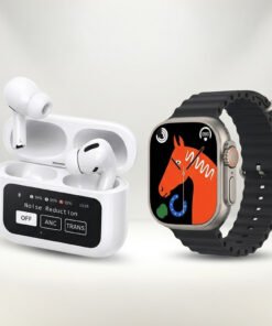 عرض سماعة ذكيه مع شاشة A9 (لون ابيض) + VIDVIE Smart Watch Ultra Orignal SW1608