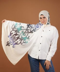 طرحة شيفون ديجيتال رسم عثماني