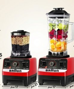 عرض خلاط ومطحنة BRAUN 10000 وات + كبة BRAUN 8500 وات + هاند بلندر BRAUN 3 في 1 استاليس 2700 وات مع ضمان عام