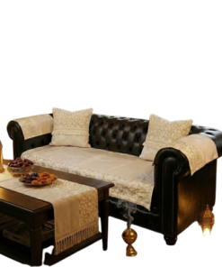 عرض طقم 1 كنبه مع 2 مناديل رمضان مع رانر مع 2 كفر كوشن بيج نجوم
