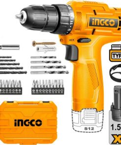 شنيور لاسلكى 12 فولت مع شنطة عدة 89 قطعة INGCO