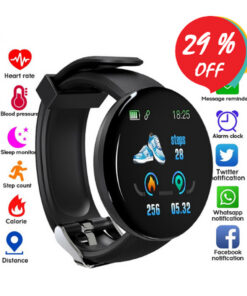 ساعه رابر تاتش اسود + D18 Smart Watch