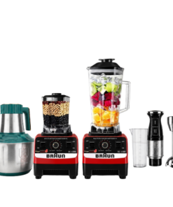 عرض خلاط ومطحنة BRAUN 10000 وات + كبة BRAUN 8500 وات + هاند بلندر BRAUN 3 في 1 استاليس 2700 وات مع ضمان عام