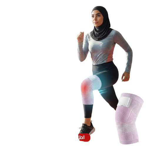 • ركبة برباط ضاغط موف