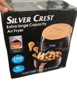 • عرض قلاية هوائية 6 Silver Crest Liter Black + قالب سيليكون للأير فراير + اسبراي بخاخ الزيت