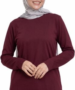 تيشيرت نسائي سادة بأكمام طويلة