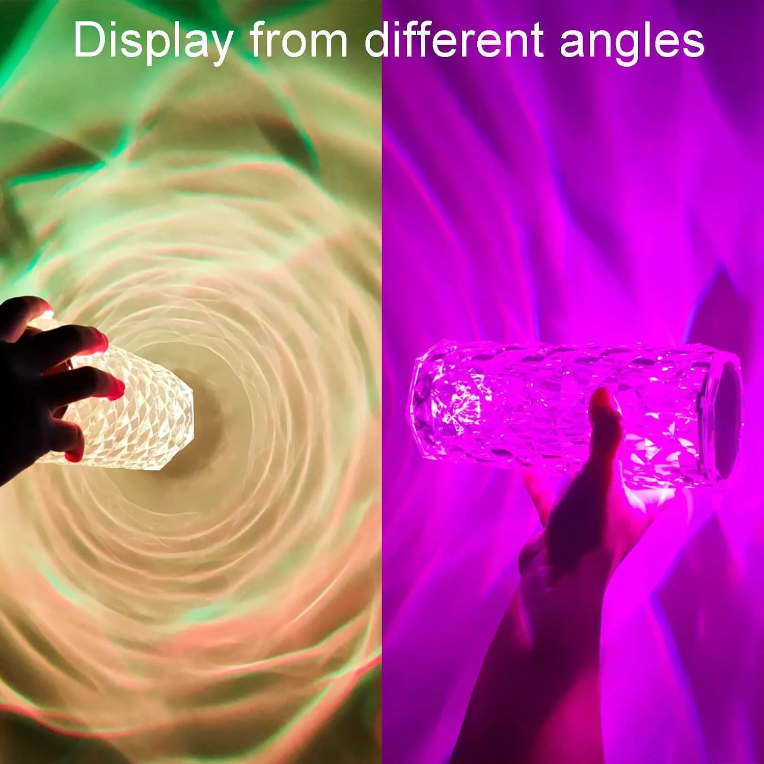 أباجورة أكريليك بتصميم ماسي يعمل باللمس - الصورة 11