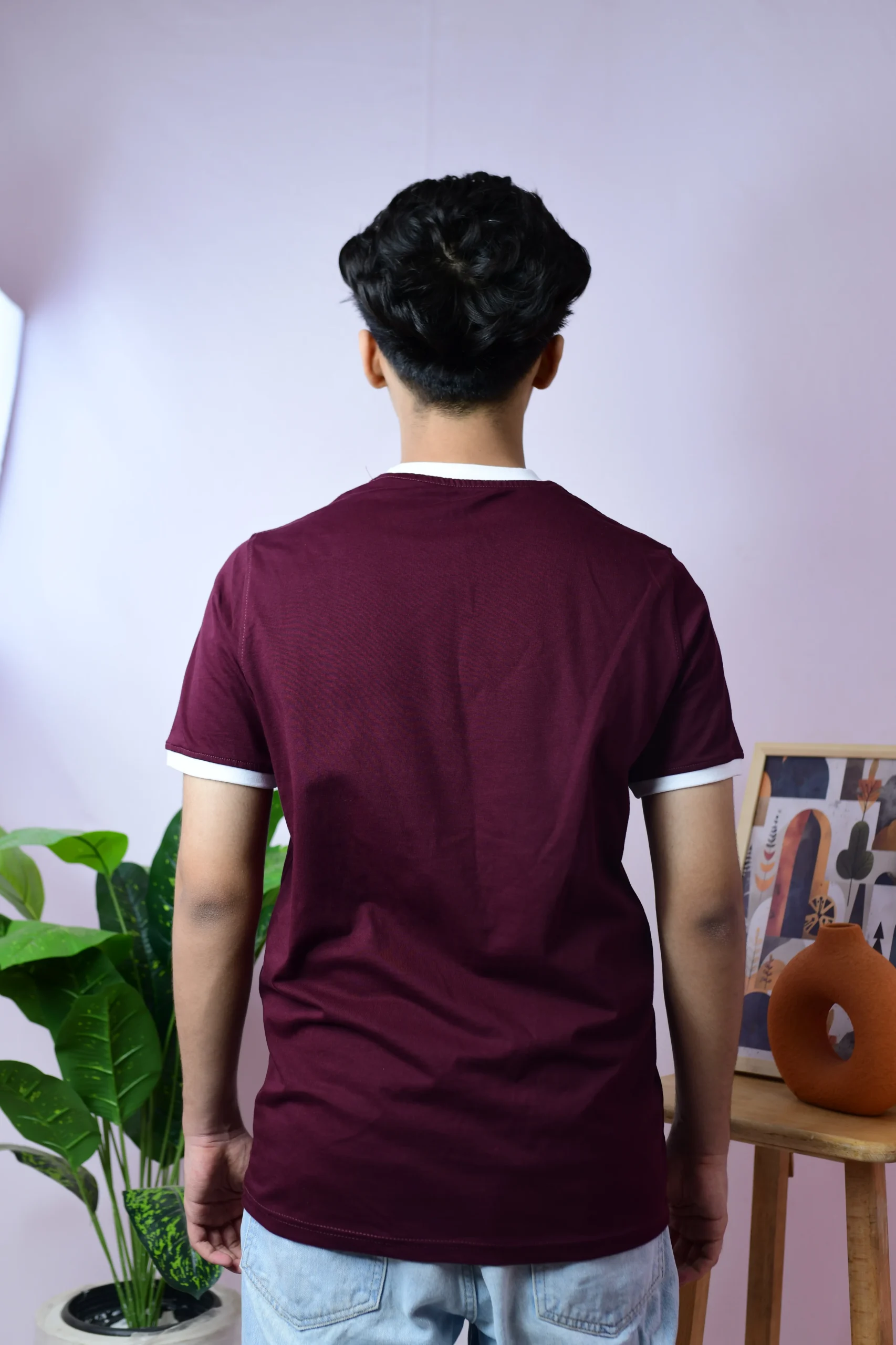 Burgundy Ringer Basic - الصورة 7