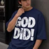 God Did Distressed Tshirt - صورة 1